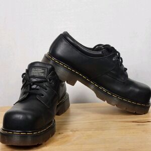 Vintage Dr Martens England Steel Toe Safety Shoes 8833 Black Leather Oxford 12